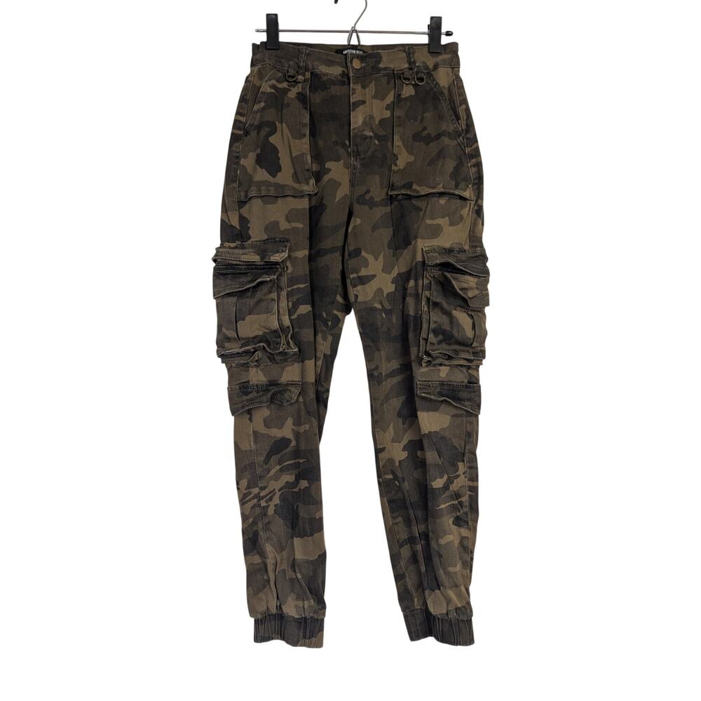 American Bazi Cargo Pants Camo Jogger High Rise Ankle Utility Womens Medium